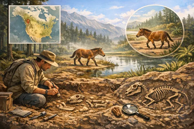 What are the oldest traces of horses on the American continent?