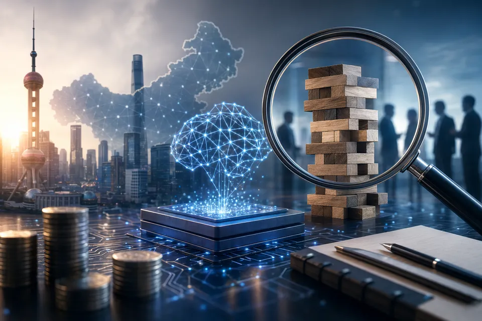 AI-generated editorial illustration for a fact check on DeepSeek’s reported $10 billion valuation