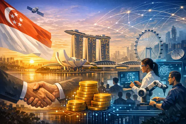Illustration representing OpenAI’s Singapore Applied AI Lab and the country’s S$300 million AI partnership