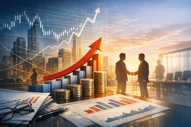 Abstract graphic showing Adobe's Q2 2026 financial charts with a disrupted leadership structure, suggesting corporate uncertainty despite record results.