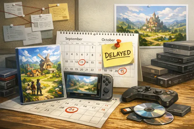 Artwork for Harvest Moon: Echoes of Teradea featuring a farm, crops, and animals