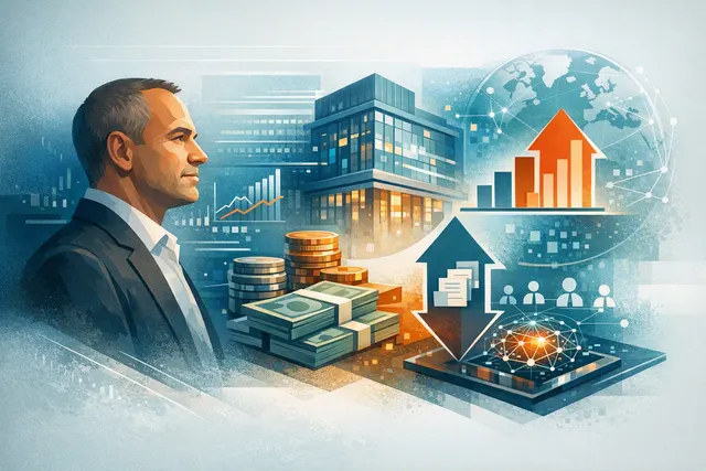 Abstract visualization of a core banking system upgrade representing 10x Banking's £40 million funding round and cloud-native platform transformation