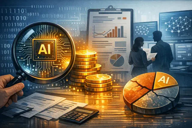AI-generated editorial illustration representing Rippling's AI token spending crisis and the AI Spend Console dashboard