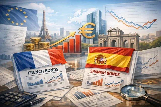 Chart illustrating rising eurozone bond yields and debt issuance in 2026