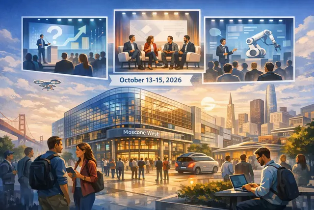 TechCrunch Disrupt 2026 event branding with date and location details