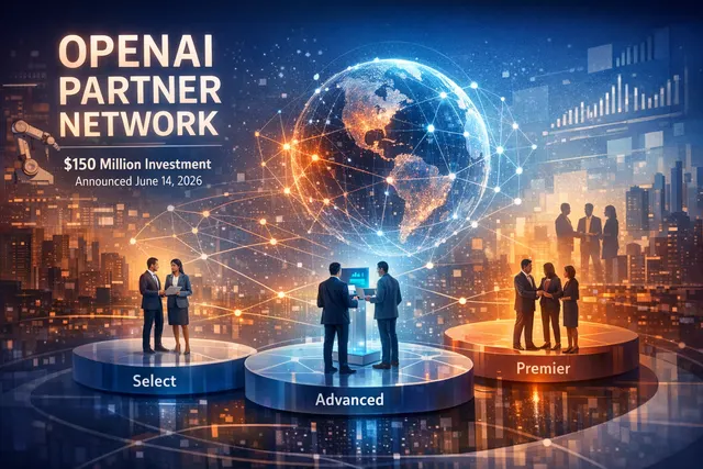OpenAI Partner Network ecosystem concept showing interconnected enterprise partners and AI deployment pathways