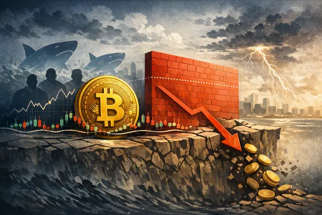 Bitcoin chart on a monitor with whale and exchange inflow data overlays, representing the Binance whale inflow ratio spike