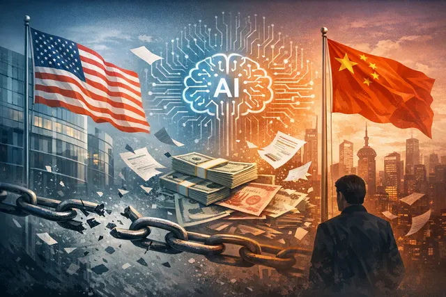 AI-generated illustration of Meta's $2 billion Manus acquisition being unwound after China's NDRC order