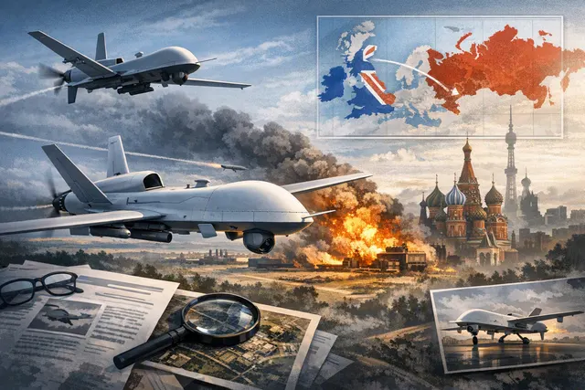 What confirmed use of British manufactured drones for long range strikes on Russian mainland territory has been reported, which drone models
