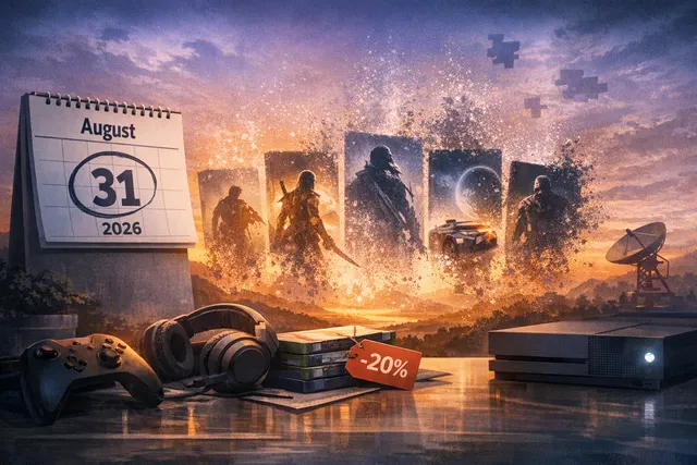Editorial illustration for five games leaving Xbox Game Pass on August 31, including The Witcher 3