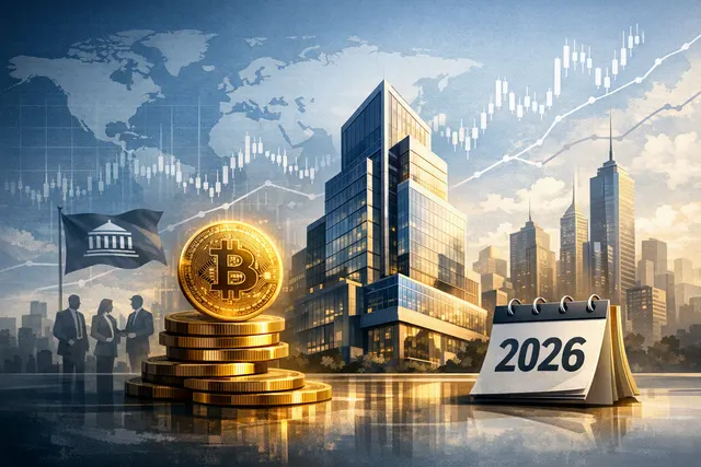 AI-generated editorial hero image representing Strategy's (formerly MicroStrategy) Bitcoin treasury strategy six years after its first purchase.