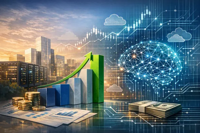 Microsoft quarterly earnings report with charts showing revenue growth, Azure performance, and AI investment impacts.