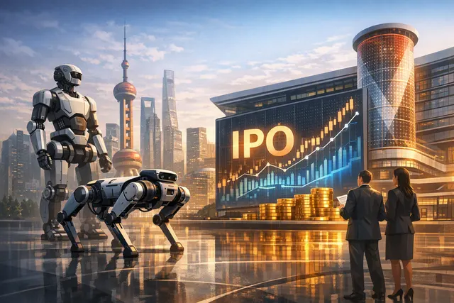 Humanoid and quadruped robots representing Unitree Robotics ahead of its Shanghai STAR Market IPO