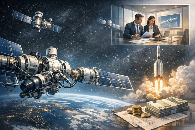 Conceptual image representing a spacecraft's fluidic system, symbolising the valves, pumps, and pressure regulators that control propellant in space. AI generated.