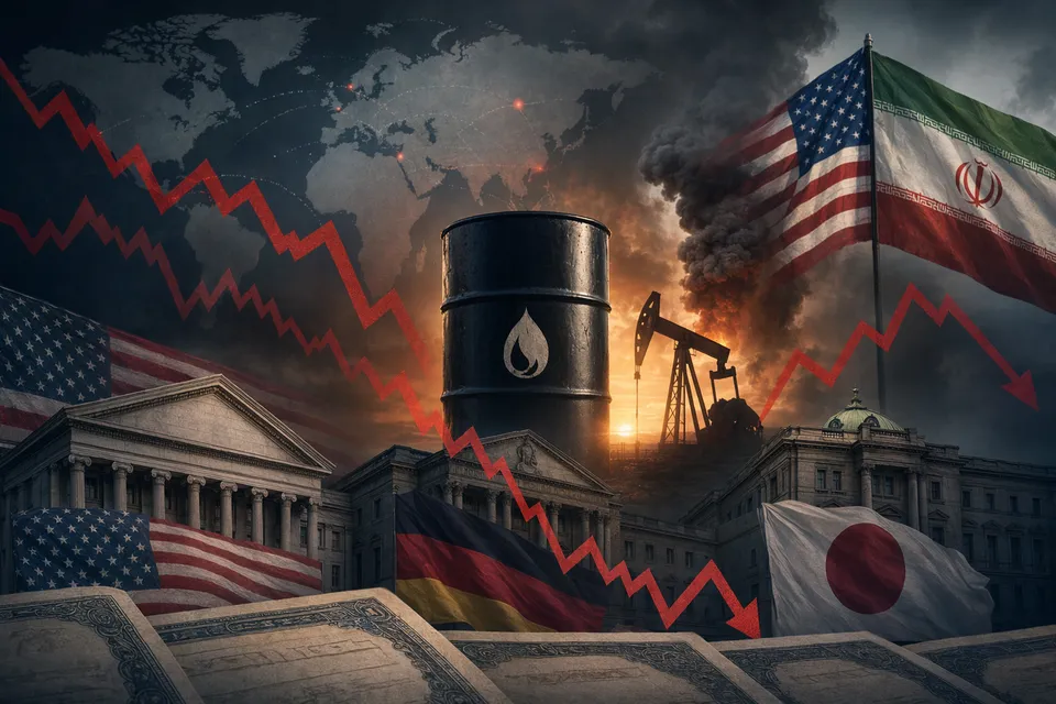Global bond markets reacting to an oil price surge linked to the US‑Iran conflict