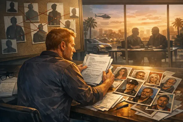 AI-generated editorial image for GTA V actor Robert Bogue auditioning for GTA 6 roles