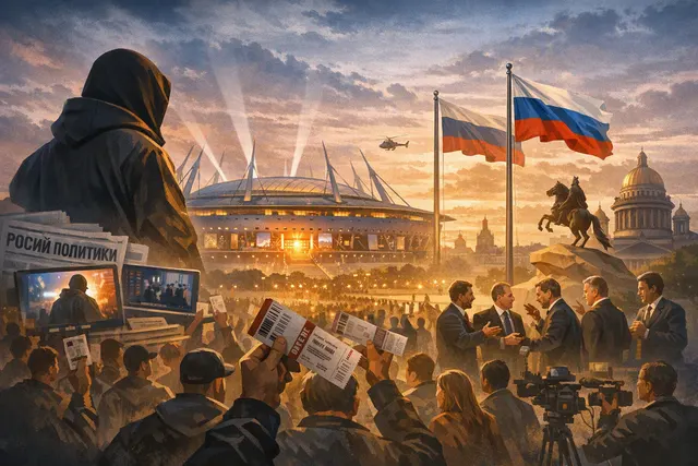 Editorial illustration of Ye’s planned St. Petersburg concerts, the Kremlin and debate over a possible Putin meeting