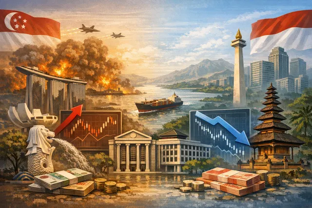 What caused the Monetary Authority of Singapore to unexpectedly tighten policy for the second consecutive meeting, and how did Bank Indonesi