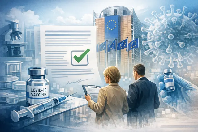 What are the key details of the European Commission's marketing authorization for Pfizer and BioNTech's updated XFG targeting COVID 19 vacci