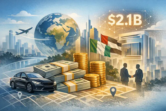 Conceptual image of an autonomous robotaxi fleet with glowing infrastructure elements, representing Moove's vision for autonomous mobility depots.