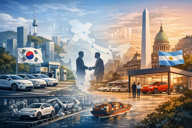 How are Chinese made electric vehicles reshaping the automotive markets in South Korea and Argentina through fleet deals and retail expansio