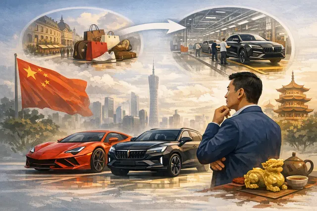 Luxury Maextro S800 sedan on a city street, representing China's rising domestic high-end EV market