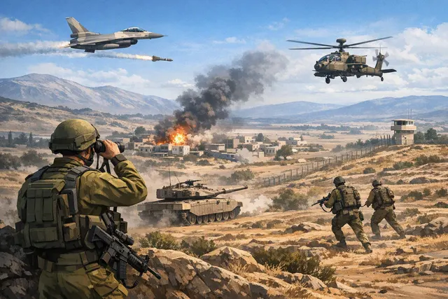 Israeli military operations in southern Syria, including ground incursions and airstrikes near Daraa and Quneitra