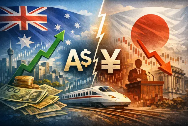 What factors are driving the AUD/JPY surge to 35 year highs, and how is the Bank of Japan's increasingly hawkish stance — including calls fo