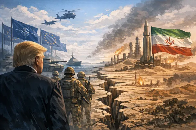 What triggered President Trump's August 14 rebuke of NATO allies for failing to back the U.S. in its conflict with Iran, what specific oppos