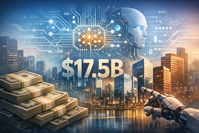 Visual representation of Amazon's AI financing strategy with futuristic data center imagery and financial graphics