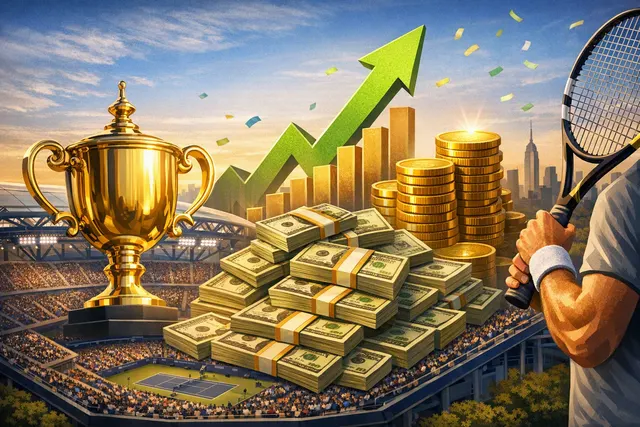 What did the USTA announce about the 2026 US Open’s record $108 million player compensation purse—including the increases for singles champi