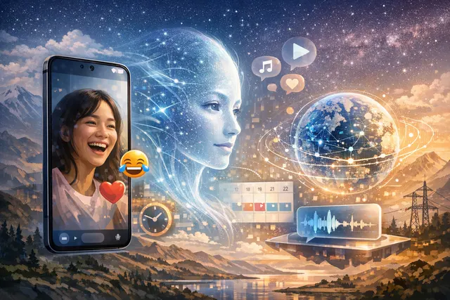 Google Pixel phone displaying the Screen Reactions overlay alongside Gemini Omni video AI tools