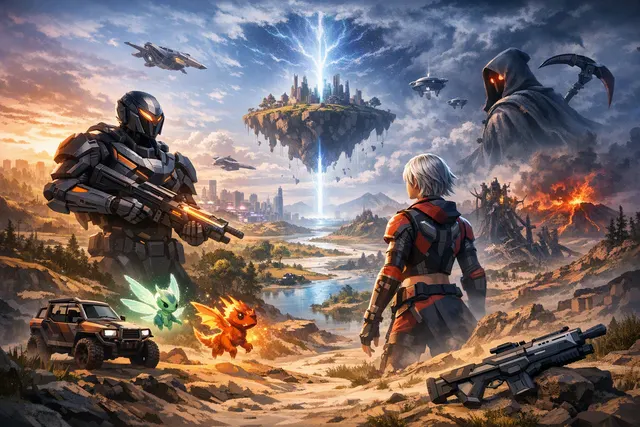 Fortnite Chapter 7 Season 4 Override key art featuring the pixelated glitch-effect logo and the season tagline 'Break the rules. Change the game.'