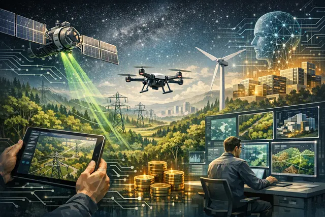 Schneider Electric AiDASH acquisition grid AI satellite platform illustration