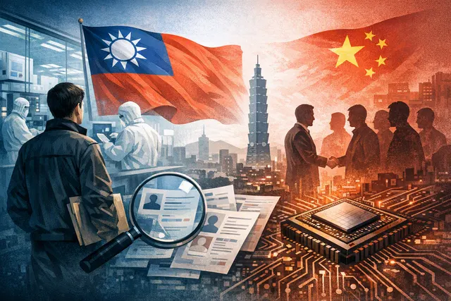 What did Taiwan’s government announce about its investigation into 17 Chinese companies suspected of illegally poaching Taiwanese chip and o