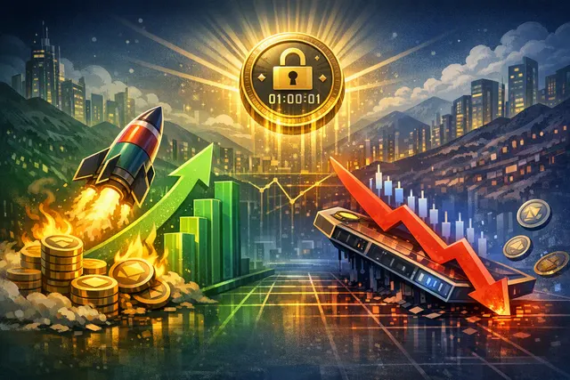A futuristic digital chart showing Pump.fun's revenue overtaking Hyperliquid, with a prominent countdown to August 12 token unlock date.