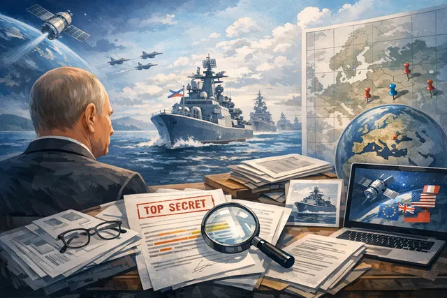Vladimir Putin delivers a Navy Day address in Saint Petersburg