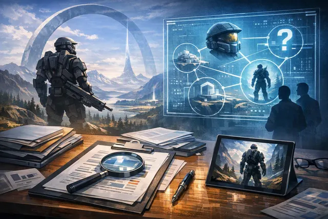 Halo: Campaign Evolved cover art with a Spartan soldier, representing the heavily outsourced remake that used 15 external studios and its impact on Xbox's franchise strategy.