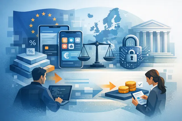 What changes did Apple announce for October 1 to simplify its EU app distribution and payment fee structure—including replacing the Core Tec