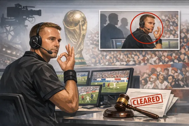 Referee Shaun Evans cleared by FIFA after hand gesture controversy at the 2026 World Cup