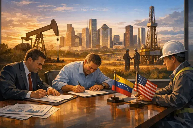 What oil agreements did Venezuela’s state oil company PDVSA sign with Hunt Oil and SLB in Houston on August 18, why are these deals intended