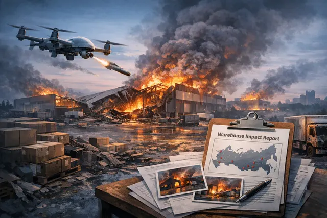 What impact have Ukrainian drone strikes had on Russia's largest e commerce platform Wildberries, in terms of warehouse capacity destroyed,