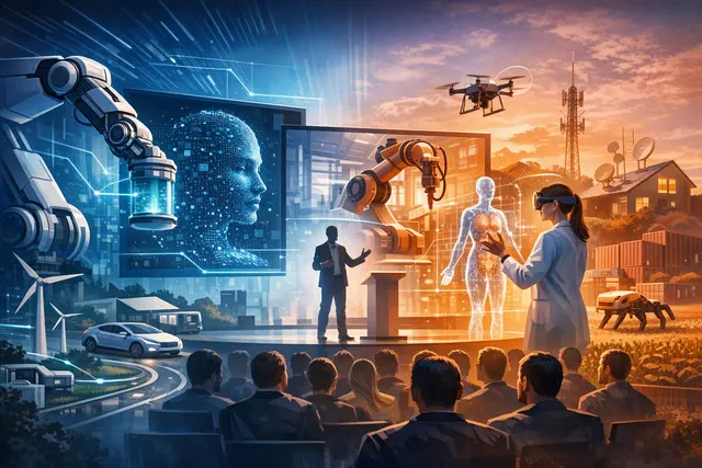 AI-generated conceptual image of a robot hand reaching toward a digital interface, representing the intersection of digital and physical AI at TechCrunch Disrupt 2026