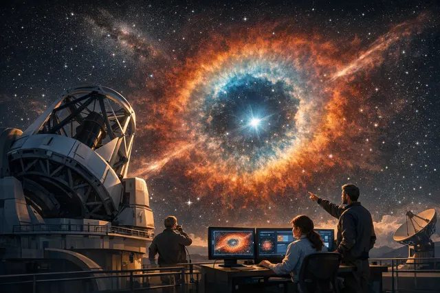 What did astronomers unexpectedly discover about the Helix Nebula using the new MOTHRA telescope, what phenomenon does this reveal about dyi