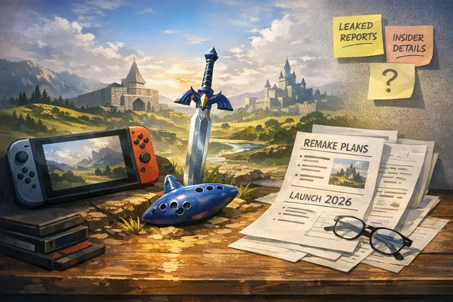 Link sleeping in his home, a scene from the cinematic teaser trailer for The Legend of Zelda: Ocarina of Time remake on Nintendo Switch 2.