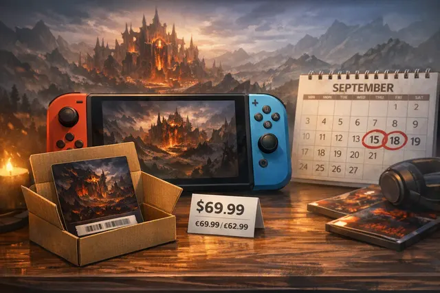 Diablo 4 artwork featuring the game's logo and characters on a dark background, representing the potential Nintendo Switch 2 port.