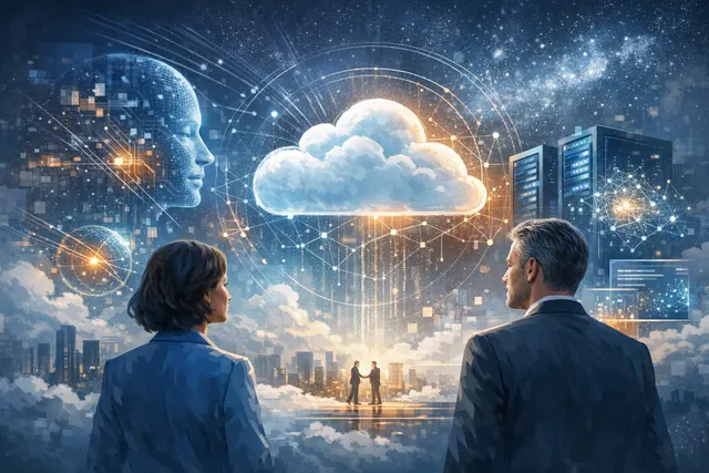 Conceptual image of Claude AI integration with enterprise platforms, representing the Cognizant and Anthropic partnership.