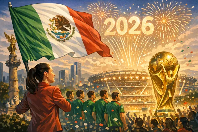 What are the key developments surrounding the opening of the 2026 FIFA World Cup in Mexico City, including President Claudia Sheinbaum donat