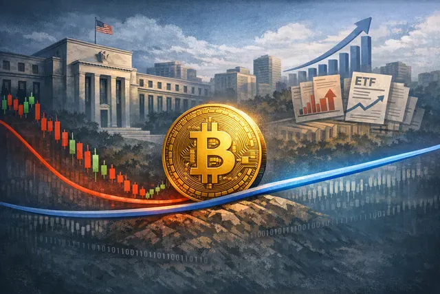 Bitcoin price chart testing the 200-week moving average after a 51% decline from the October 2025 all-time high