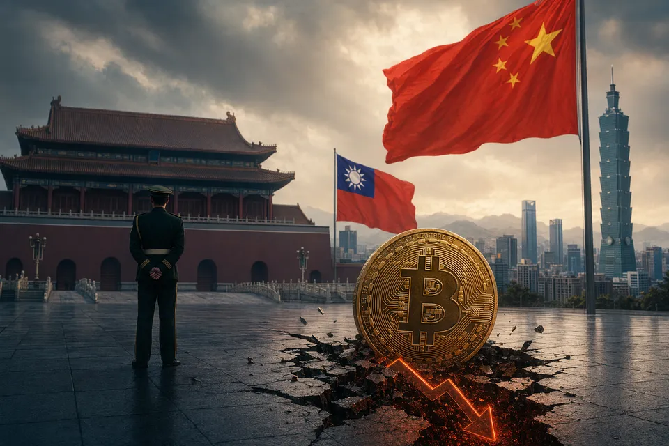 Bitcoin price falling below $80,000 with market charts showing downward trend